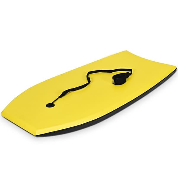 Bodyboard kevyt uimalauta EPS-ytimellä & XPE-pinnalla lapsille ja aikuisille 106cm keltainen