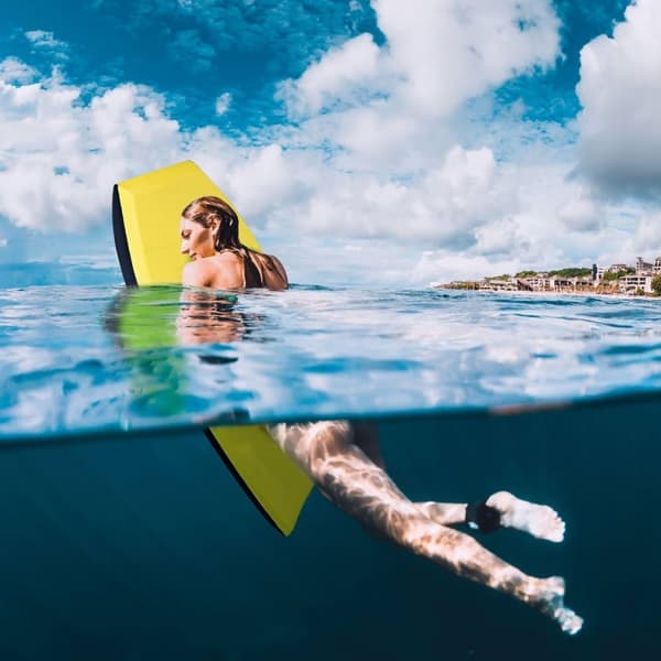 Bodyboard kevyt uimalauta EPS-ytimellä & XPE-pinnalla lapsille ja aikuisille 106cm keltainen