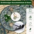 Miniatyrbilde 3 av 5: 3 stk Antikt bistrosett rosedesign sittegruppe balkongsett hagesett med 2 stoler
