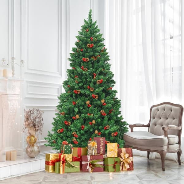 200 cm kunstig juletre juletre med 1100 grener og premium kunstig tregrønt