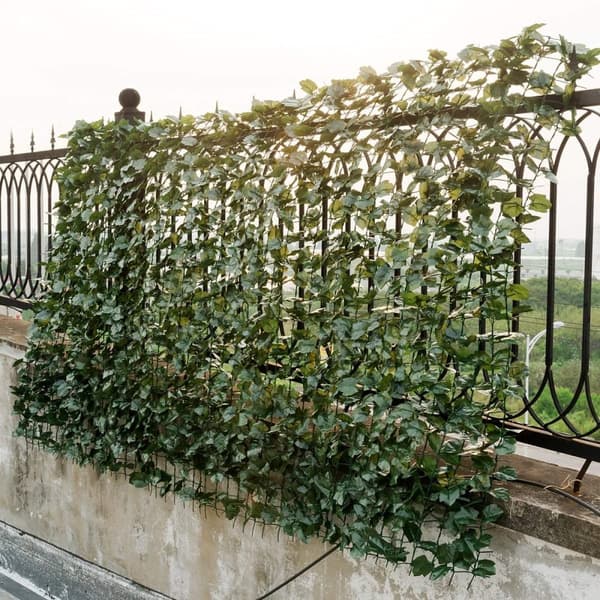 Kunstig plante Væghæk Vedbendblade Privacy Screen Hæk Plant Udendørs & Indendørs Havehegn 150 x 300 cm