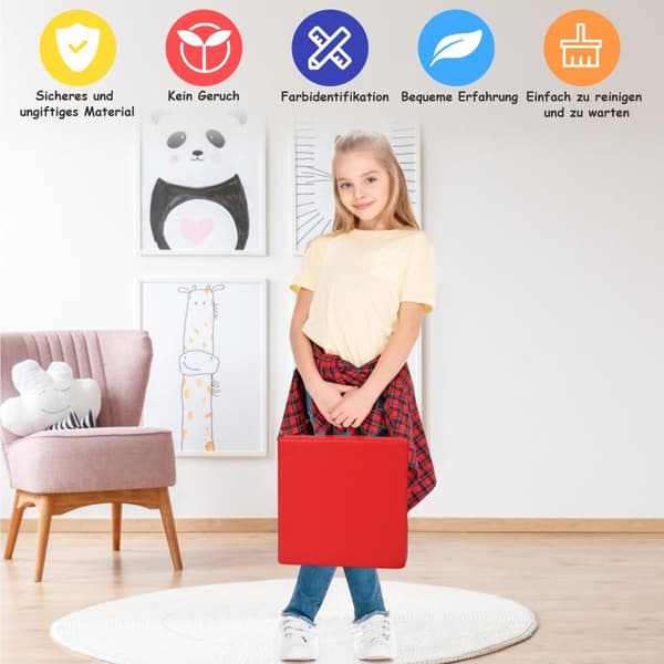 6 kpl lasten neliön tuolityynyjä Lattiatyynyt Istuintyynyt