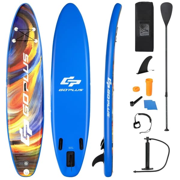 Oppblåsbart stand up surfebrett utvidet brett 320 x 76 x 15 cm stjernehimmelmønster fargerikt