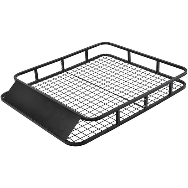 Universal takstativ bilbagasjestativ takkurv laget av stål 122,5 x 102 x 15 cm svart