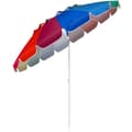 Miniatyrbilde 3 av 5: 243 cm strandparasoll Utendørs parasoll Strandparasoll Aluminium vippbar terrasseparaply - fargerik