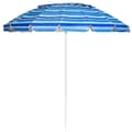 Miniatyrbilde 2 av 5: 243 cm strandparasoll utendørs parasoll strandparasoll aluminium vippbar terrasseparasoll - mørkeblå