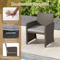Miniatyrbilde 5 av 5: Sett med 5 Rotting Møbelsett Møbel Patio Sittesett Brun + Grå