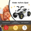 Miniatyrbild 3 av 5: 6V batteridriven Quad Mini Quad för småbarn 73 x 40 x 44,5 cm Vit