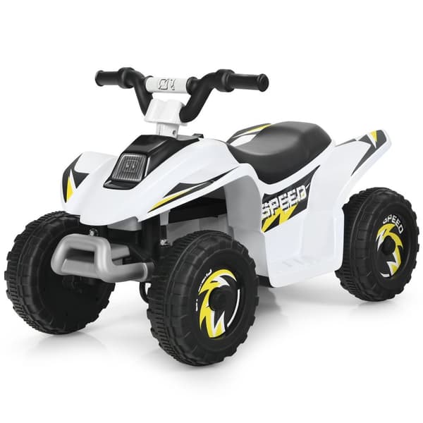 6V batteridriven Quad Mini Quad för småbarn 73 x 40 x 44,5 cm Vit