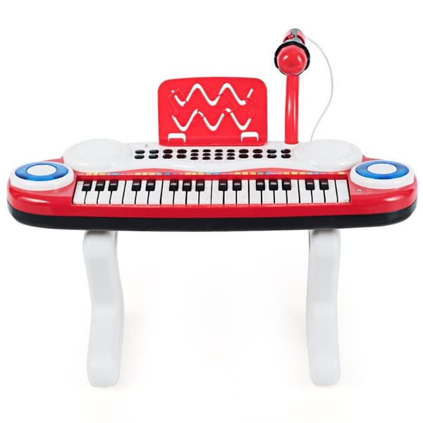 37 Keys Digitaalinen piano lapsille Kannettava pianolelu 48 x 20 x 38 cm punainen