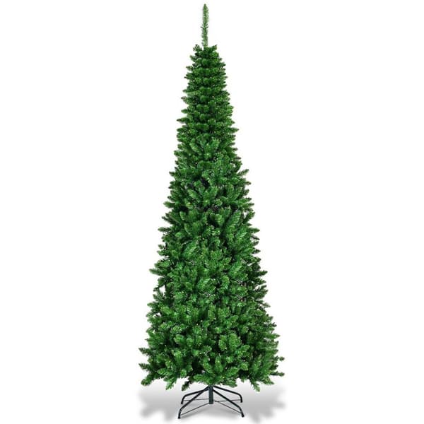 225 cm Julgran Högkvalitets PVC-nålar Pennformad julgran Grön