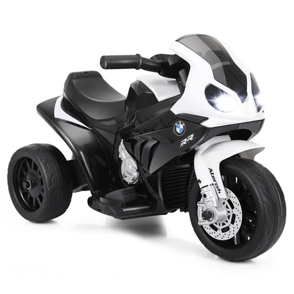 Barnemotorsykkel 6v barnevogn 6v barnevogn med musikk 66 x 37 x 44,5 cm svart + hvit