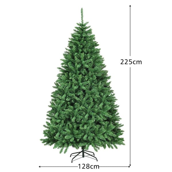 225 cm Keinotekoinen joulukuusi metallijalustalla Keinotekoinen joulukuusi Jouluvihreä