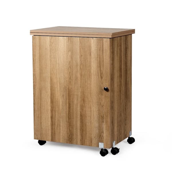 Symaskinsbord Hopfällbart sybord med förvaringsfack 118,5 x 40 x 79,5 cm Naturell