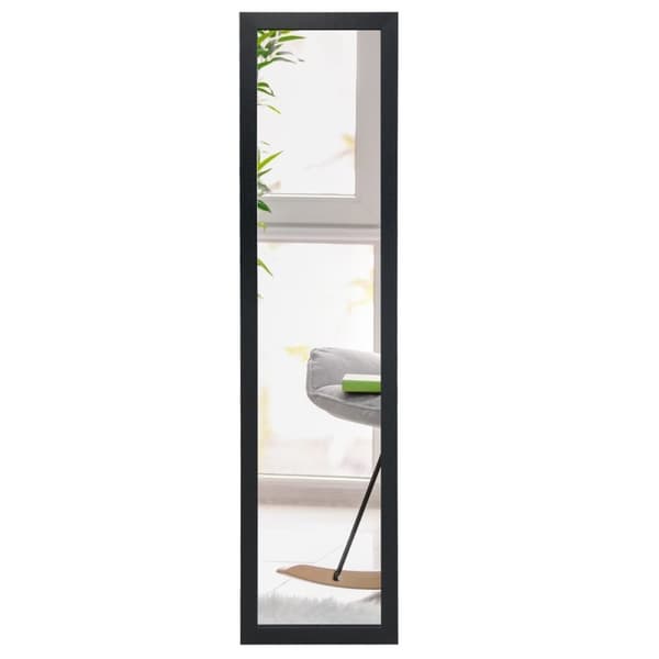 2 i 1 helkroppsspeil helkroppsspeil med treramme 37 x 155 cm svart