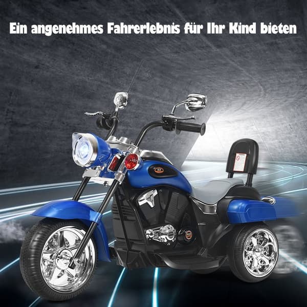 6V elmotorcykel med justerbara strålkastare motorcykel 91 x 48 x 64 cm blå + svart