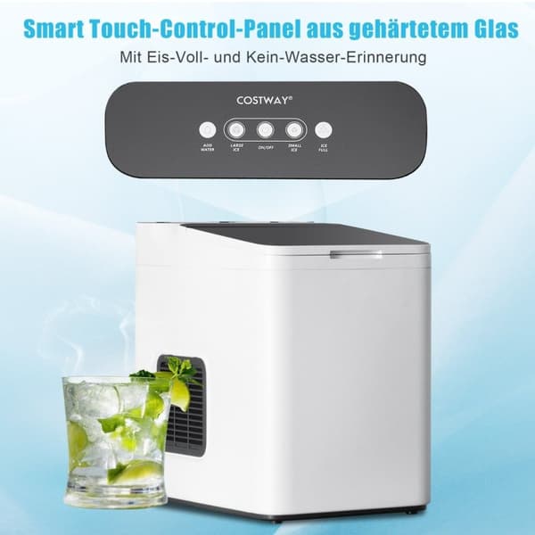 Counter isterning isterning maskine med termisk isolering 22,5 x 32 x 32,5 cm hvid
