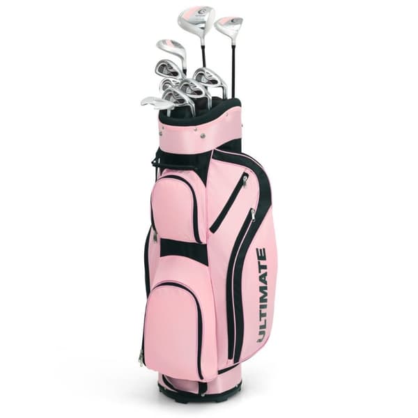 10-delers komplett golfsett Golfkøllesett for kvinner Perfekt golfgave rosa