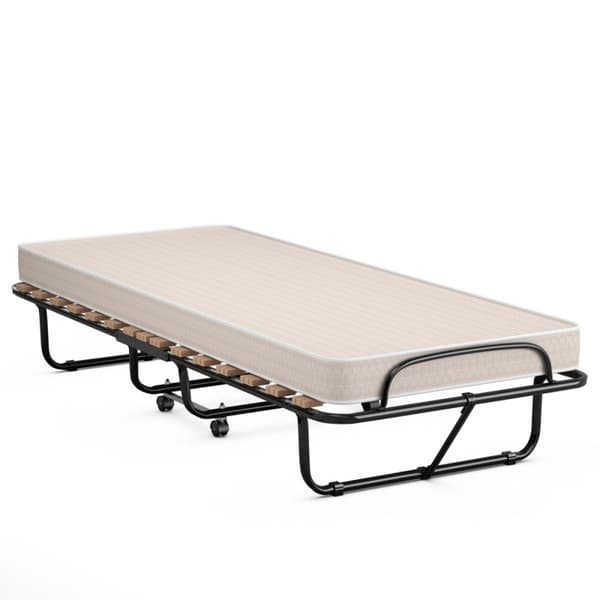 190 x 80 x 33 cm sammenleggbar seng med madrass bærbar og sammenleggbar gjesteseng Laget i Italia Beige Opprinnelse: Italia