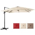 Miniatyrbilde 1 av 5: Parasoll med 3 tiltinnstillinger for hager, terrasser, kafeer, 300 x 300 x 273 cm, beige
