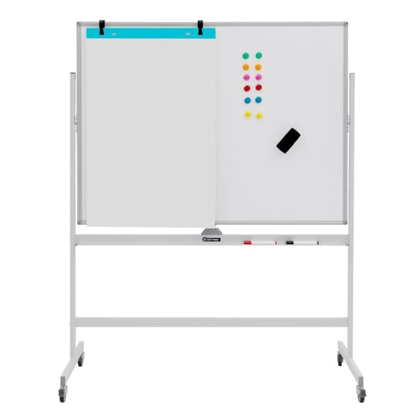 Magnetisk dobbeltsidet whiteboard med hjul til klasseværelset på kontoret og derhjemme