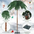 Miniatyrbilde 3 av 5: Kunstig tropisk julepalme med 250 varmhvite LED-lys og 813 grenspisser 180 cm