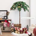 Miniatyrbilde 5 av 5: Kunstig tropisk julepalme med 250 varmhvite LED-lys og 813 grenspisser 180 cm