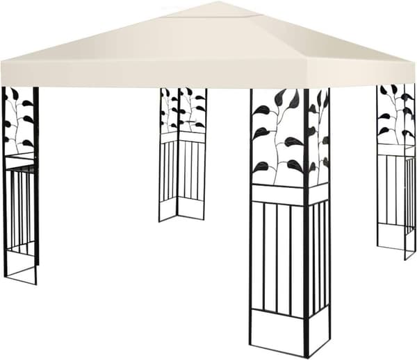 Huvimajan vaihtokaton aurinkosuoja tarranauhakiinnikkeillä 300 x 300 cm beige