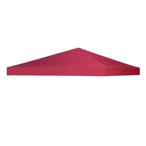 Gazebo ersättningstak solskyddskåpa med kardborrefästen 300 x 300 cm vin