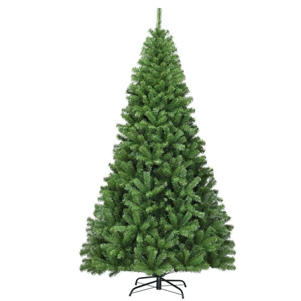 Joulukuusi 225 cm Keinotekoinen joulukuusi taittojärjestelmällä 1346 kärkeä PVC vihreä