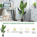 Miniatyrbillede 3 af 5: Kunstig Plante Kunstig Grøn Plante 160cm Tropical Palm Artificial Monstera Snake Plant