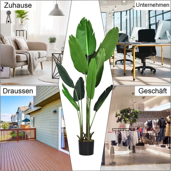 Kunstig Plante Kunstig Grøn Plante 160cm Tropical Palm Artificial Monstera Snake Plant