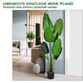 Miniatyrbillede 5 af 5: Kunstig Plante Kunstig Grøn Plante 160cm Tropical Palm Artificial Monstera Snake Plant