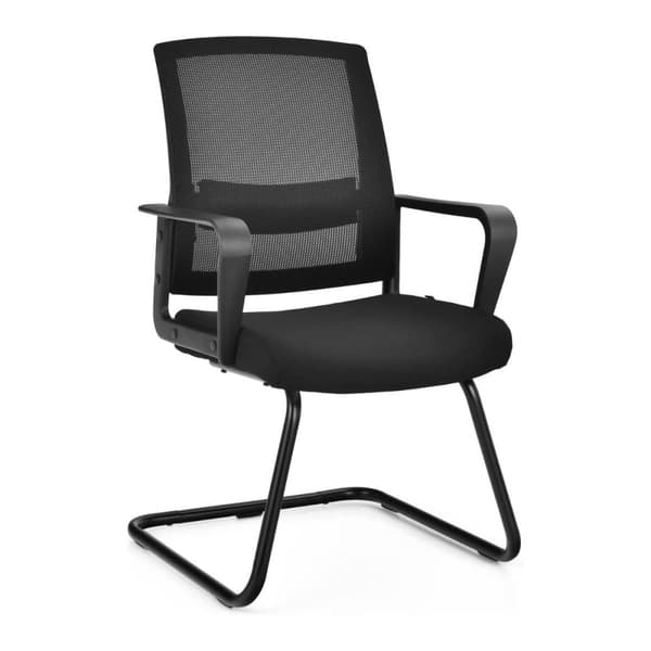 Mesh kontorstol med ryggstøtte kan holde opptil 136 kg 60 x 54,5 x 94 cm svart