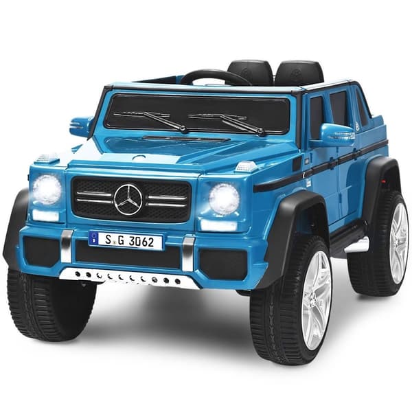 12 V Licenseret Mercedes-Benz Maybach Batteridrevet Jeep med affjedring 115 x 67 x 57 cm Blå