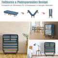 Miniatyrbilde 5 av 5: Sammenleggbar seng med madrass Bærbar og sammenleggbar gjesteseng 190 x 80 x 33 cm Blå laget i Italia Opprinnelse: Italia