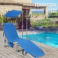 Miniatyrbilde 5 av 5: Solstol sammenleggbar strandseng for utendørs blå