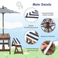 Miniatyrbild 4 av 5: Picknickbord med parasoll & bänkar bord och bänkset blå