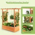 Miniatyrbilde 4 av 5: Høyseng med buet espalier og hengende tak 110 x 44 x 113,5 cm oransje