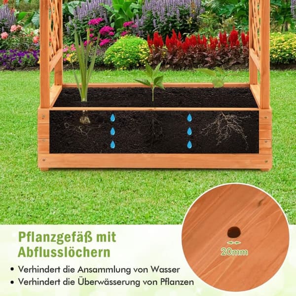 Høyseng med buet espalier og hengende tak 110 x 44 x 113,5 cm oransje