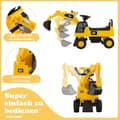 Miniatyrbilde 4 av 5: Barnes ryddespade funksjonell gravemaskin leke med spade gravemaskin 74 x 30 x 54 cm gul