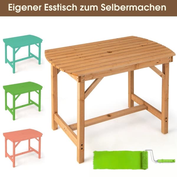 Bord lavet af grantræ terrasse spisebord 100 x 60,5 x 75 cm natur