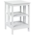 Miniatyrbilde 2 av 5: 3-lags nattbord Sofabord Sofabord for soverom 40 x 40 x 61 cm Hvit