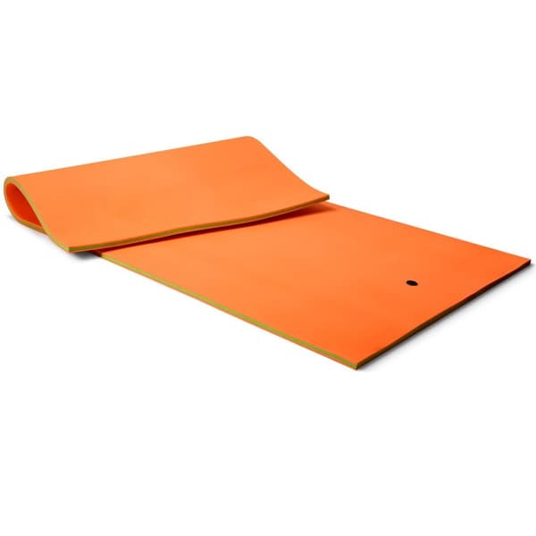 Flytende vannmatte 3-lags rivebestandig XPE-skummatte 355 x 183 x 3,5 cm oransje