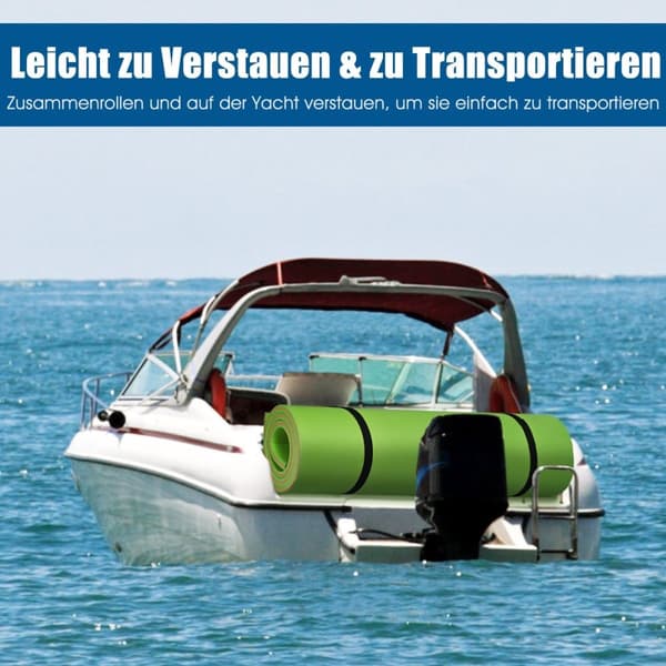 Flytende vannmatte XPE skummatte for vannmoro 355 x 183 x 3,5 cm Grønn