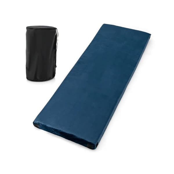 Liggunderlag camping campingmadrass av memory foam 183 x 62,5 x 6,5 cm blå