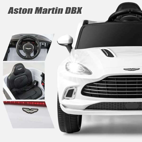 12V Aston Martin DBX børnebil med 2,4G fjernbetjening 1,4-2,5 km/t hvid