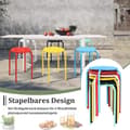 Miniatyrbilde 3 av 5: Pakke med 6 stablebare metallkrakker Assorterte farger krakker for barn 30 x 30 x 44,5 cm Fargerik