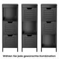 Miniatyrbilde 5 av 5: Baderomskommode i tre med 2 skuffer 30 x 30 x 89 cm sort
