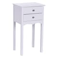 Miniatyrbillede 1 af 5: Sengebord med 2 skuffer og anti-vip beskyttelse Moderne sidebord 40 x 32 x 75 cm hvid